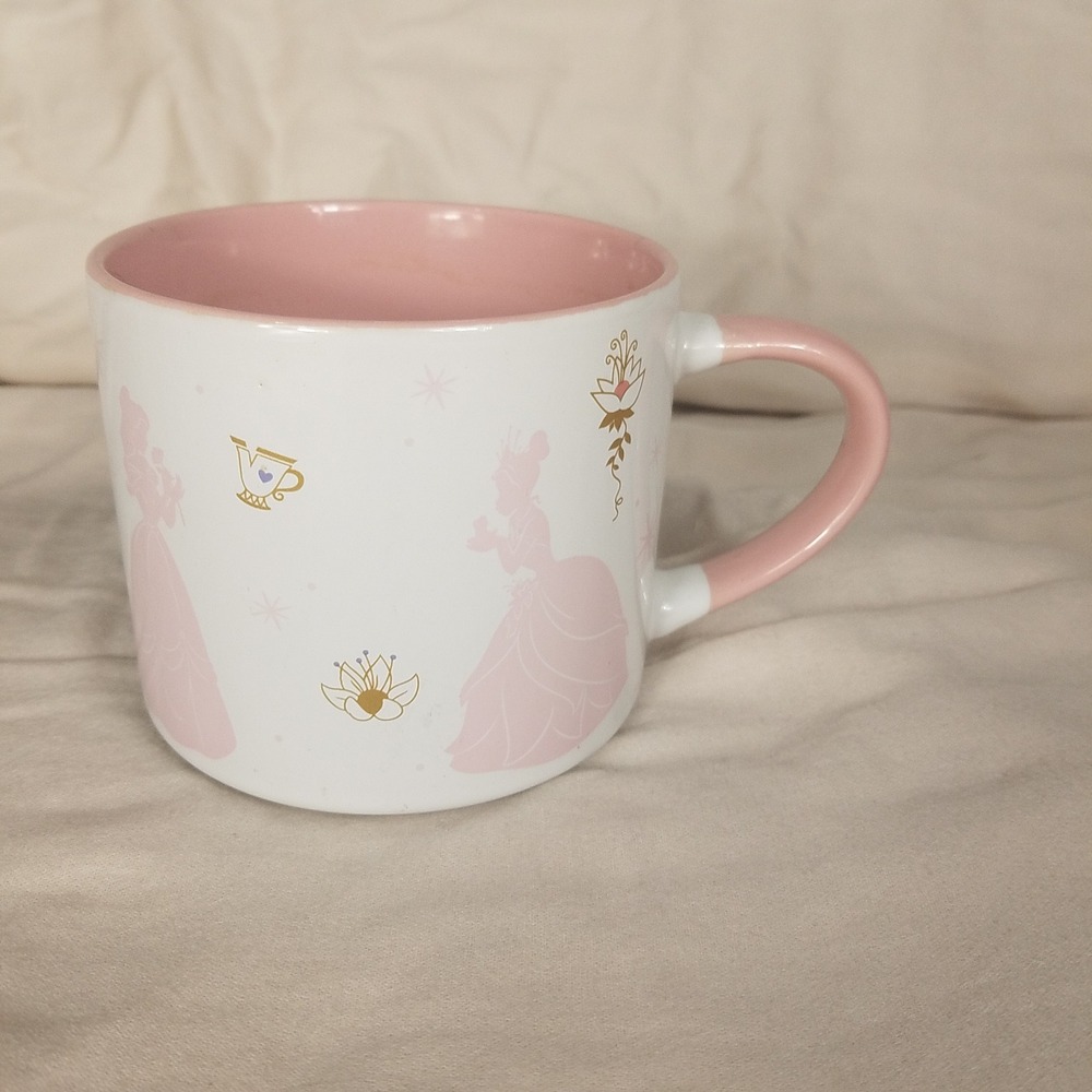 Zak Disney Princess Mug Womens OS White Pink New Belle‎ Rapunzel Aurora
